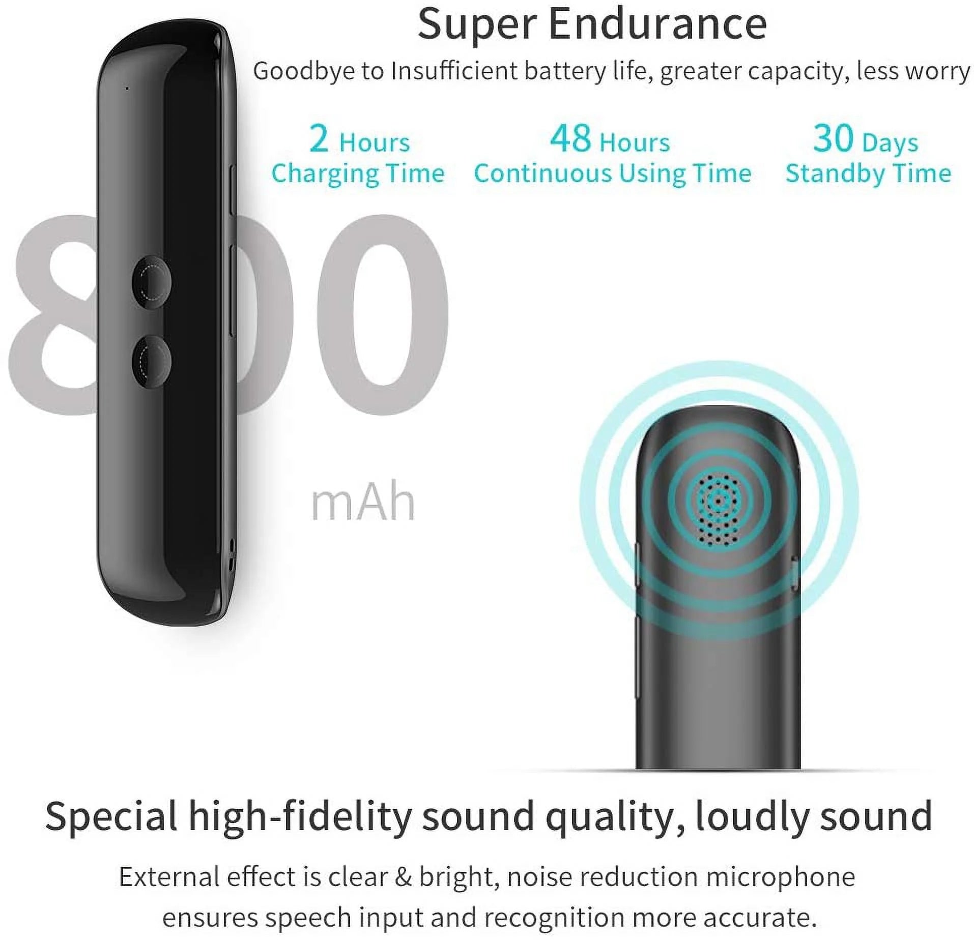 Language Translator Device Portable Foreign Language Real-Time 2-Way Translations, Supporting 72+ Languages for Travelling Learning Shopping Business Chat Recording Translations